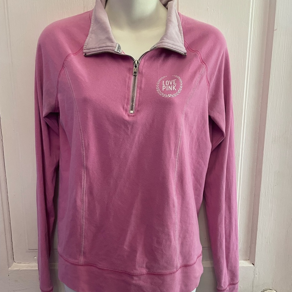 Victoria's Secret Pink Long Sleeve Polo Sweatshirt